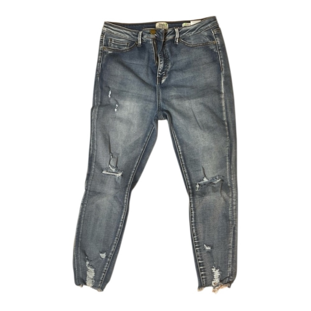 Simple Society Women's Blue Ankle Jeans